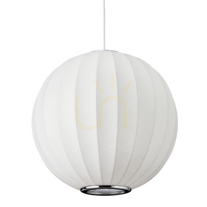 Lampa wisząca SILK biała 40 cm small 7