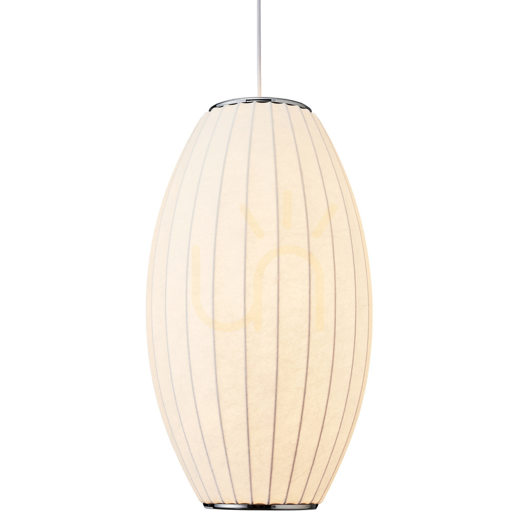 Sprawdź Lampa wisząca SILK BARREL biała 60 cm Lampa wisząca SILK BARREL biała 60 cm