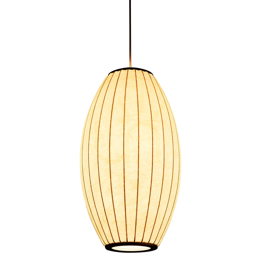 Zobacz Lampa wisząca SILK BARREL biała 60 cm Lampa wisząca SILK BARREL biała 60 cm