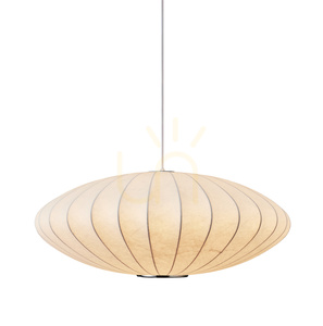 Lampa wisząca SILK FLAT biała 50 cm small 5