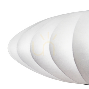 Lampa wisząca SILK FLAT biała 50 cm small 6