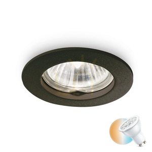 Oprawa wpuszczana Ideallux JAZZ 243818 czarna GU10 1x50W 7,3 cm small 0