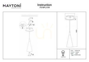 Lampa wisząca NEVILL P318PL-01B Maytoni small 4