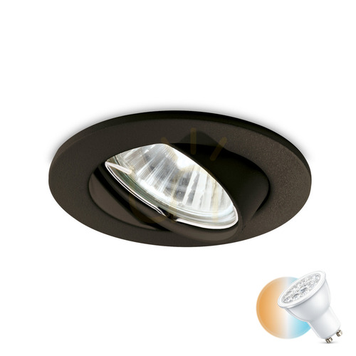 Sprawdź Oprawa wpuszczana Ideallux Swing 243825 czarna GU10 1x28W 8,2 cm
