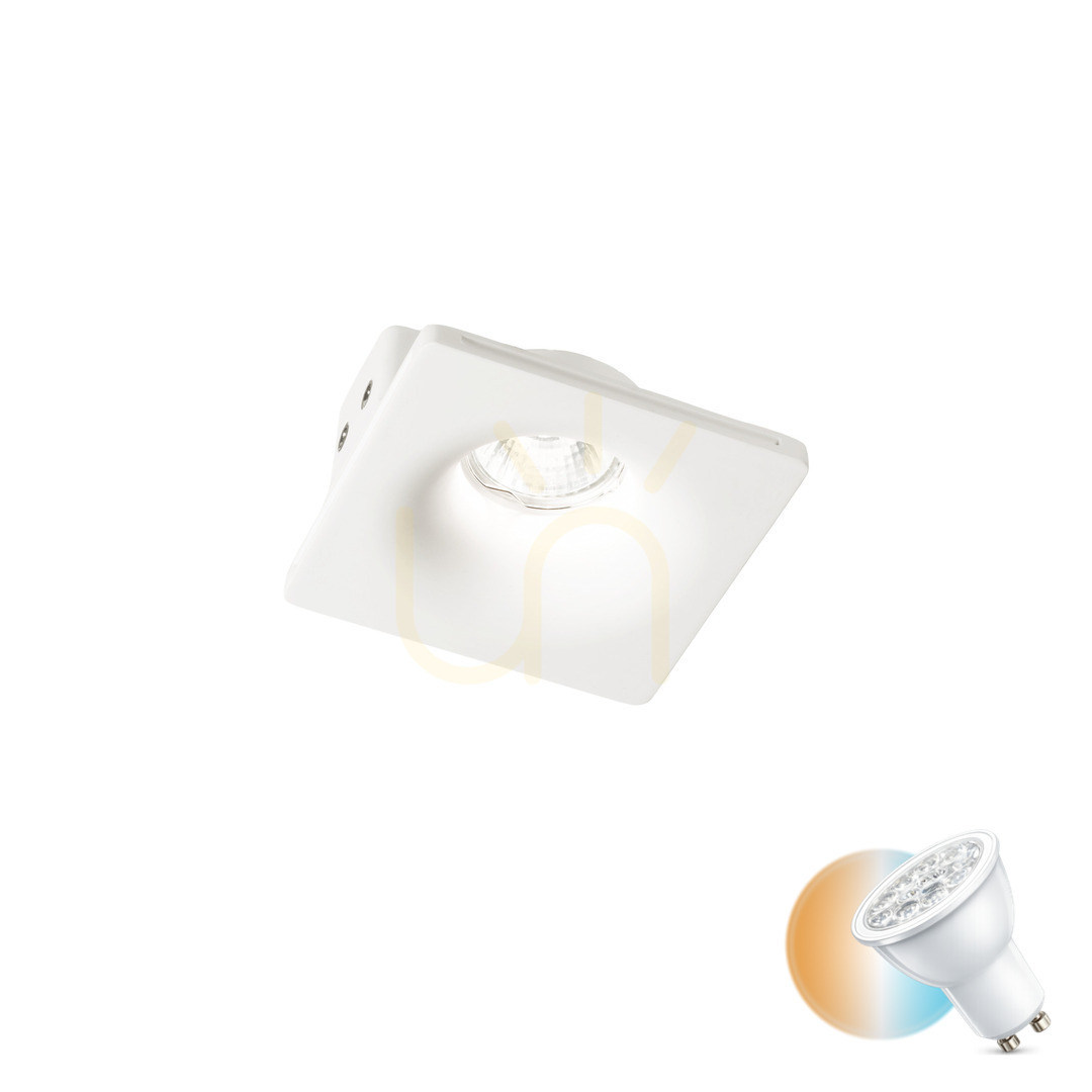 Sprawdź Oprawa wpuszczana Ideallux Zephyr 150284 biała gipsowa GU10 Ø12 cm Oprawa wpuszczana Ideallux Zephyr 150284 biała gipsowa GU10 Ø12 cm