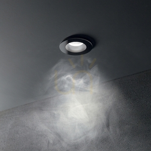 Oprawa wpuszczana Ideallux ROOM-65 252032 czarna 7,5W 9,8 cm small 2
