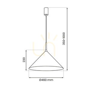 Lampa wisząca Capital Green Ø46 cm 1x GX53 small 5