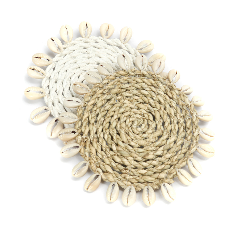 Zobacz Seagrass Shell Coaster - White Seagrass Shell Coaster - White