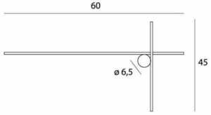 Kinkiet Max Light ARNE W0369 LED 10W 650lm 3000K czarny IP44, dwie belki 60 x 45 cm small 2