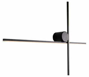 Kinkiet Max Light ARNE W0369 LED 10W 650lm 3000K czarny IP44, dwie belki 60 x 45 cm small 0