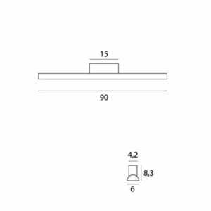 Kinkiet Max Light Tampa C0242 czarny LED 6W 90 cm IP44 small 2