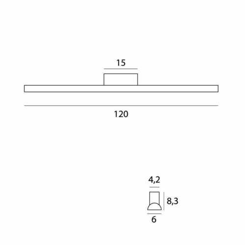 Sprawdź Kinkiet Max Light Tampa C0243 czarny LED 6W 3000K 120 cm IP44
