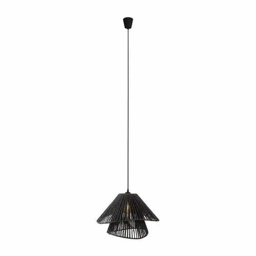 Sprawdź Lampa wisząca Max Light Amalfi P0580 czarna pleciony papier 45 cm