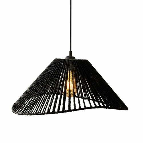 Sprawdź Lampa wisząca Max Light Amalfi P0579 czarna 45 cm pleciony papier