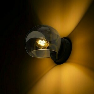 Kinkiet Solaris Natynkowa Szkło Przydymione/Czarna 230 V Led E14 7 W small 1