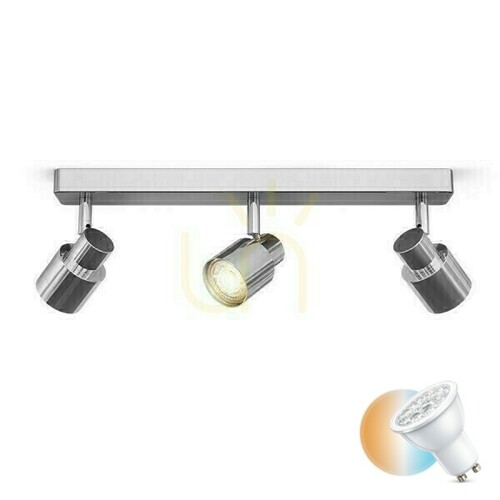 Sprawdź Kinkiet Valto Iii Natynkowa Chrom 230 V Gu10 Led 3x5 W Ip44