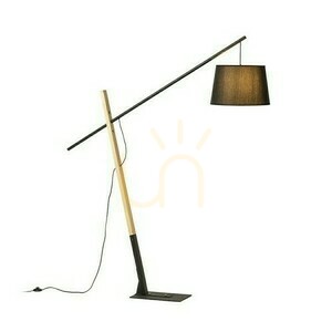 Lampa Stojąca Dante Podłogowa Czarna Drewno 230 V Led E27 15 W small 3