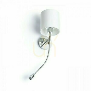 Kinkiet Versina Z Abażurem Biała Chrom 230 V Led E27 15+3 W 25° 3000 K small 1