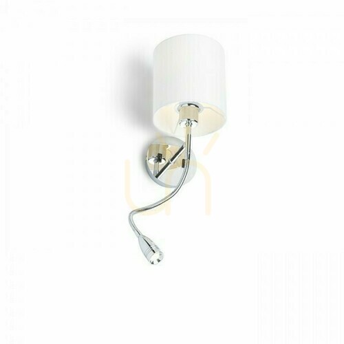 Sprawdź Kinkiet Versina Z Abażurem Biała Chrom 230 V Led E27 15+3 W 25° 3000 K