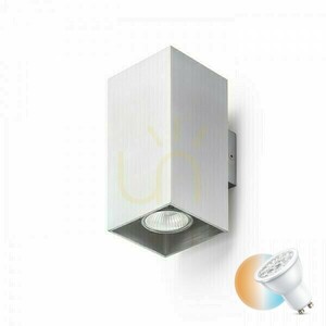 Kinkiet Agate Ii ścienna Aluminium Szczotkowane 230 V Gu10 2x35 W small 0