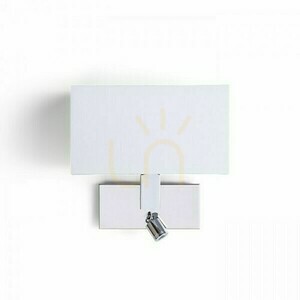 Kinkiet Rendl PLAZA z reflektorkiem LED, biały/chrom, E27 + LED 3 W, R11982 small 1