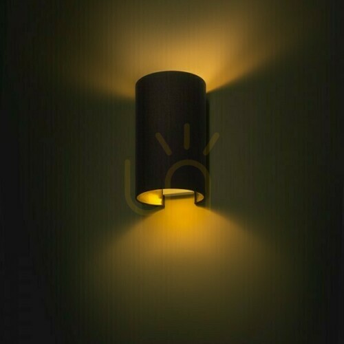 Sprawdź Kinkiet Ron W 15/25 ścienna Polycotton Czarna/Folia Złota 230 V Led E27 15