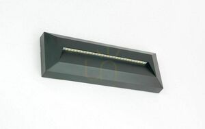 Kinkiet zewnętrzny schodowy SU-MA MUR PC ciemny popiel LED 3W 2502C DG small 2