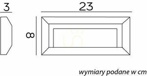 Kinkiet zewnętrzny schodowy SU-MA MUR PC ciemny popiel LED 3W 2502C DG small 3