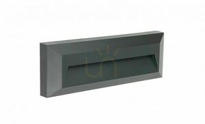 Kinkiet zewnętrzny schodowy SU-MA MUR PC ciemny popiel LED 3W 2502C DG small 0