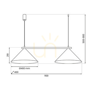 Lampa wisząca Milagro Capital biała 2 × GX53 MLP0943, 110 cm small 4