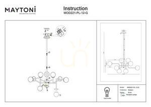Lampa wisząca ERICH MOD221-PL-12-G Maytoni small 3