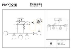 Lampa wisząca ERICH MOD221-PL-05-G Maytoni small 6