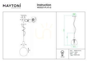 Lampa wisząca ERICH MOD221-PL-01-G Maytoni small 6