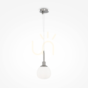 Lampa wisząca Erich MOD221-PL-01-N biała kula 15 cm nikiel Maytoni small 0
