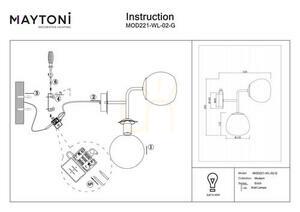 Kinkiet ERICH MOD221-WL-02-G Maytoni small 2