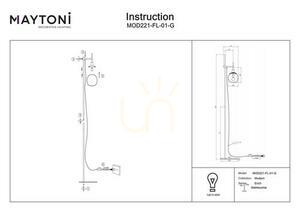 Lampa podłogowa ERICH MOD221-FL-01-G Maytoni small 1