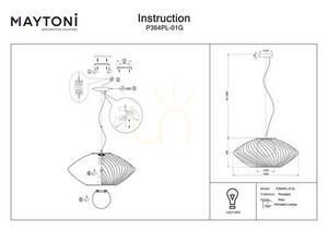 Lampa wisząca PLEC P364PL-01G Maytoni small 3
