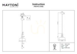 Lampa wisząca TONE P001PL-01BZ Maytoni small 3