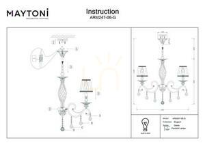 Lampa wisząca GRACE ARM247-06-G Maytoni small 4