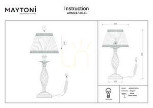 Lampa stołowa GRACE ARM247-00-G Maytoni small 3