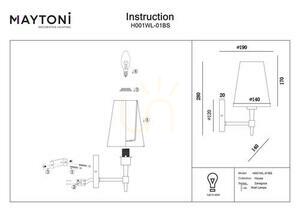 Kinkiet ZARAGOZA H001WL-01BS Maytoni small 2