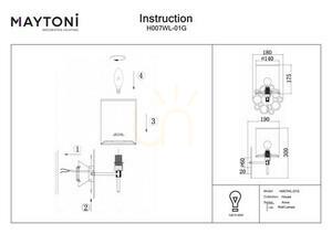 Kinkiet ANNA H007WL-01G Maytoni small 2