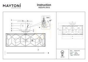 Plafon MESSINA H223-PL-03-G Maytoni small 4