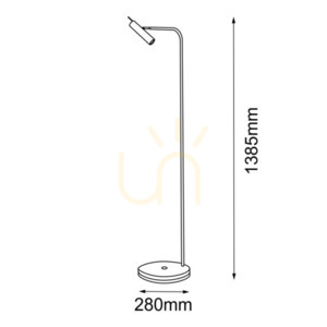 Lampa podłogowa Antigo Amos mosiądz polerowany biały 138,5 cm 8143 small 1