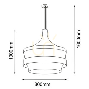 Lampa wisząca Antigo Dota O beżowa LED E27 80 cm 3000K 5032 small 1
