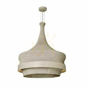 Lampa wisząca Antigo Dota O beżowa LED E27 80 cm 3000K 5032 small 0