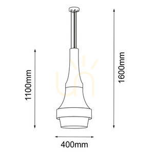 Lampa wisząca Antigo Dota I beżowa LED E27 40 cm 3000K 5038 small 1