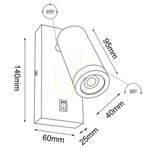 Kinkiet Antigo Doku czarny 1xMR11 stal 4025 small 1