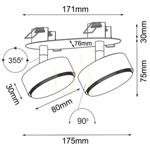 Oprawa wpuszczana Antigo Drop In 2 biała GX53 LED 2-punktowa 3276 small 1