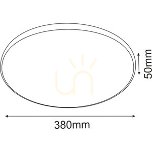 Plafon LED Antigo Ika 38 biało-czarny 38x38 cm 3000K 1064 small 1